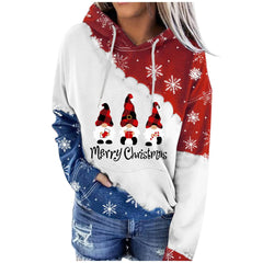 Autumn And Winter Cap Goes Together Color Christmas Print Hoodie - Mytrendss