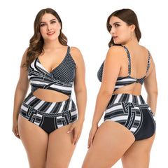 One-piece Plus Fertilizer Plus Fat Woman Swimsuit Big Cup Mytrendss