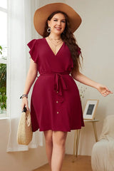 Summer Plus Size Ladies Deep V Party Dresses - Mytrendss