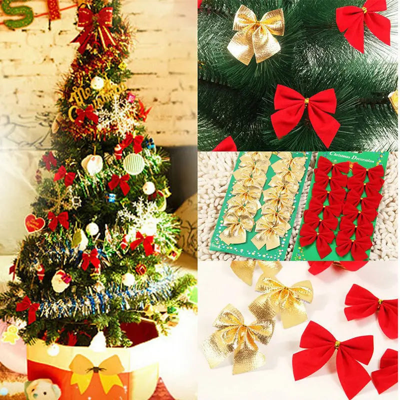 Christmas Tree Ornaments Christmas Decoration Bow - Mytrendss