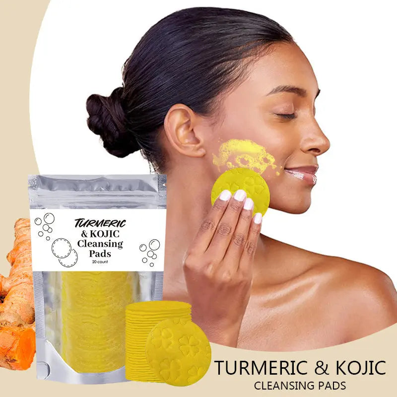 Turmeric Exfoliating Cleansing Pads Compressed Facial Sponges Skin Care Tools For Face Clogged Pores Excess Oil Cleansing Mytrendss