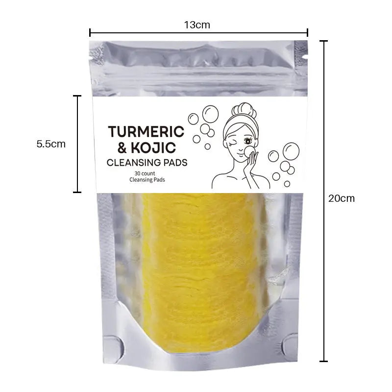 Turmeric Exfoliating Cleansing Pads Compressed Facial Sponges Skin Care Tools For Face Clogged Pores Excess Oil Cleansing Mytrendss