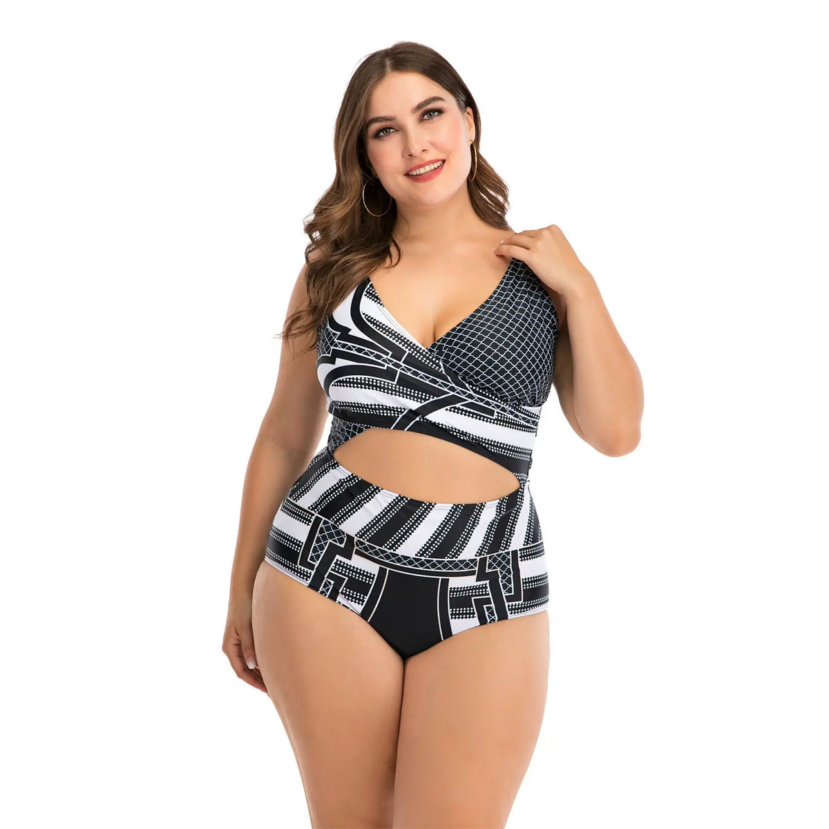 One-piece Plus Fertilizer Plus Fat Woman Swimsuit Big Cup Mytrendss