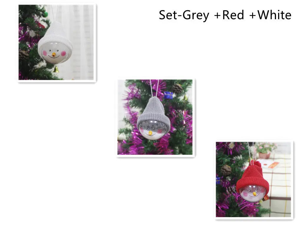 Christmas decorations creative Christmas Snowman children toys plastic Christmas Ball Christmas Pendant - Mytrendss