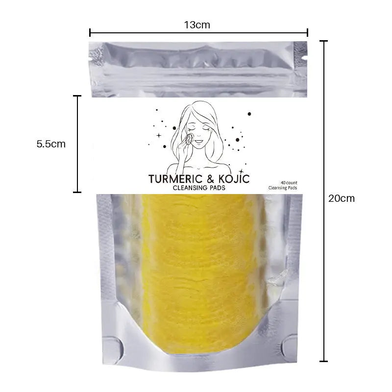 Turmeric Exfoliating Cleansing Pads Compressed Facial Sponges Skin Care Tools For Face Clogged Pores Excess Oil Cleansing Mytrendss